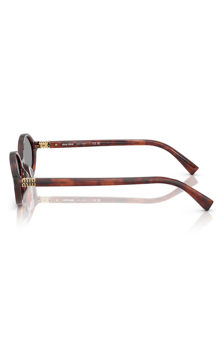 Miu Miu 50mm Oval Sunglasses, Alternate, color, Grey