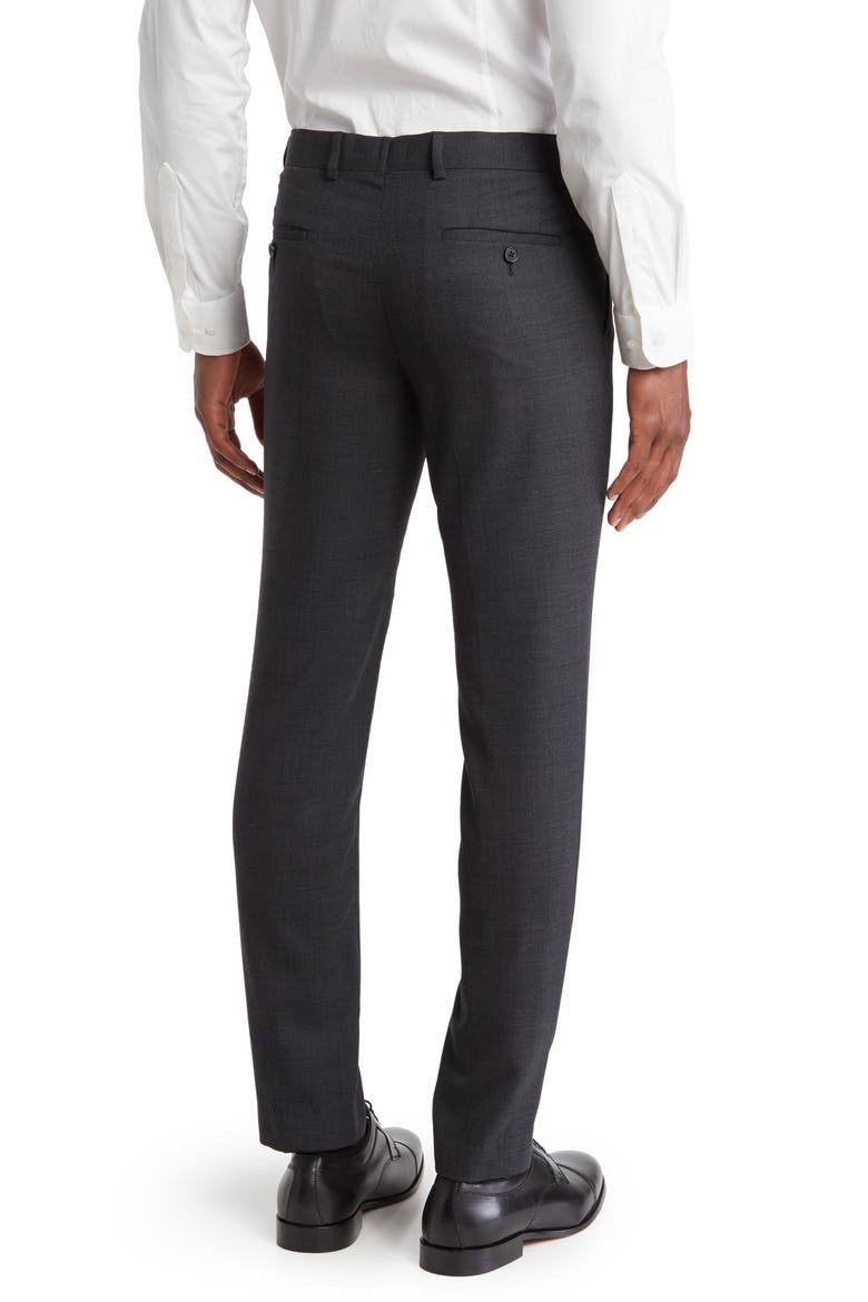 Black Birdseye Stretch Suit Pants, Alternate, color, CHARCOAL
