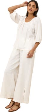 Pact Organic Cotton Coastal Double Gauze Split Hem Pant
