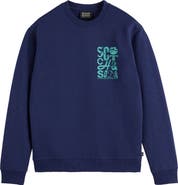 Scotch & Soda Logo Graphic Crewneck Sweatshirt