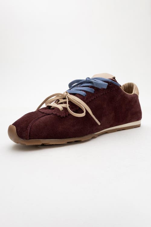 Forever & Always Shoes Crea Leather Sneakers In Burgundy Leather