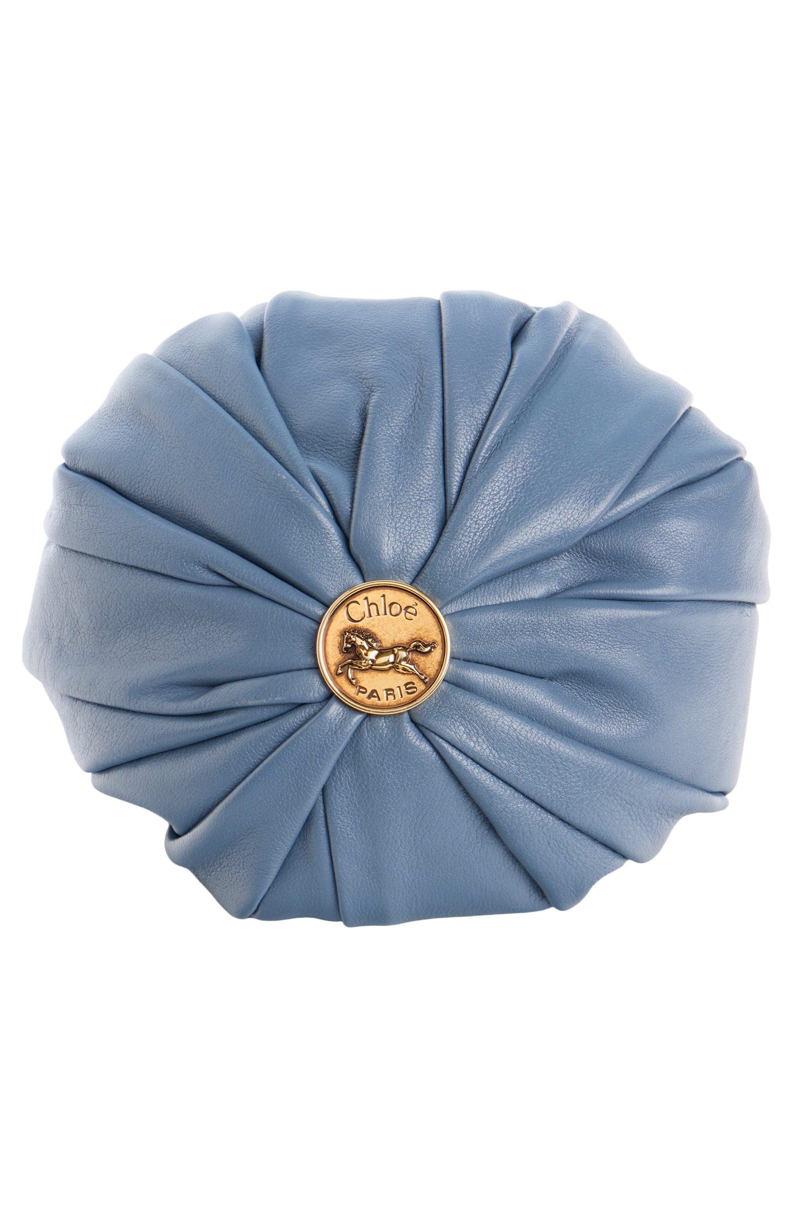 Chloé Pleated Crossbody Bag, Alternate, color, Ashes Blue