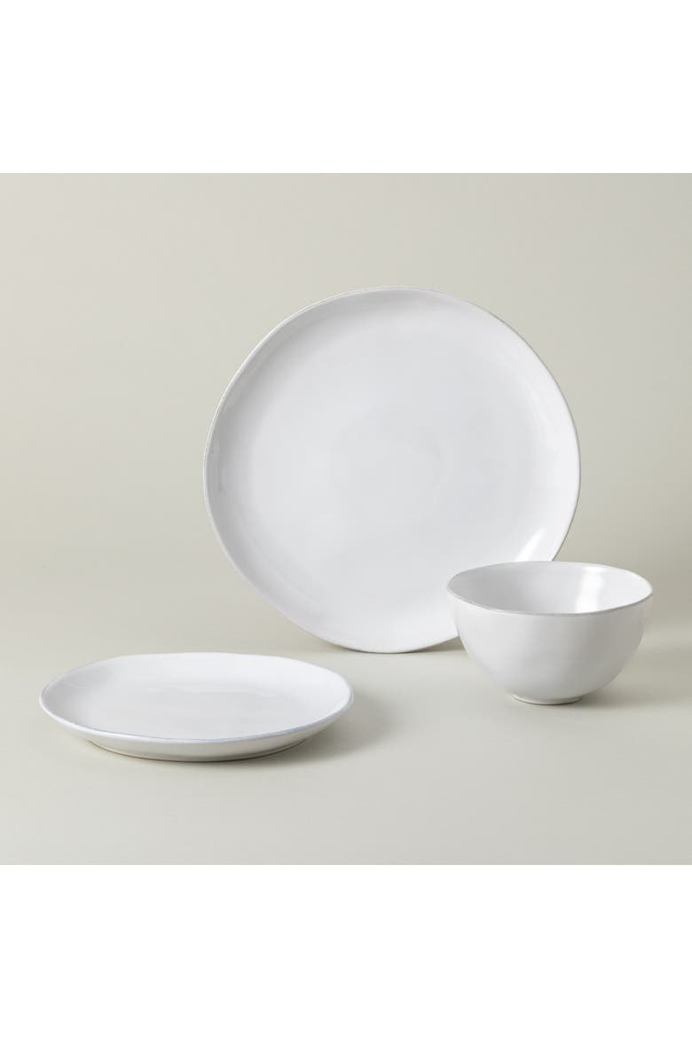 Livia 12-pc place setting w/ cereal bowl, Alternate, color, White