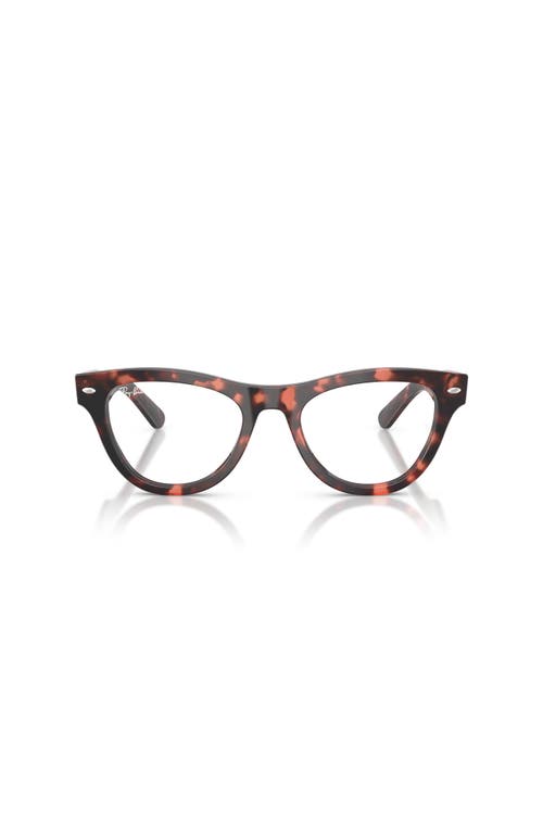 Ray Ban Ray-ban 52mm Cat Eye Optical Glasses In Brown