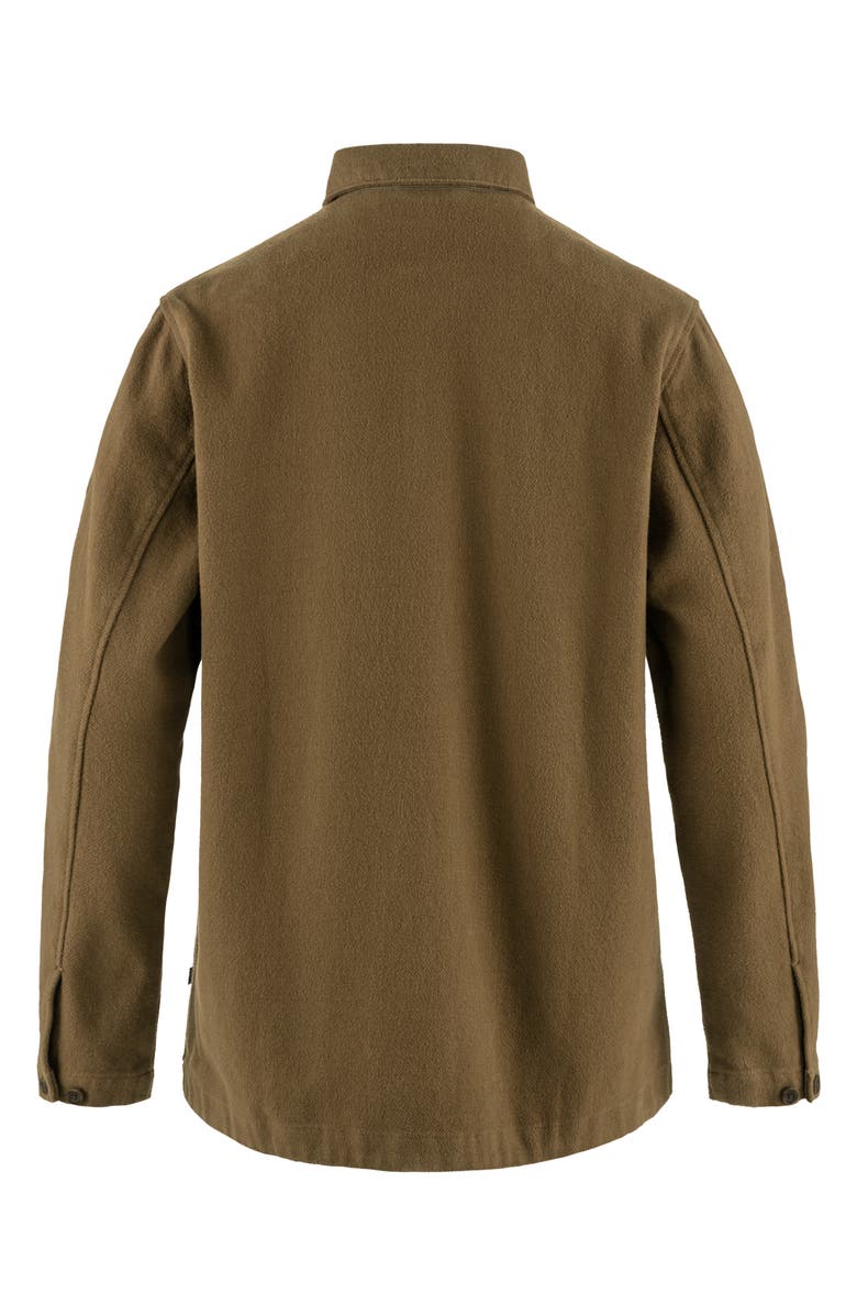 Fjällräven Singi Organic Cotton Flannel Overshirt, Alternate, color, Wood Brown