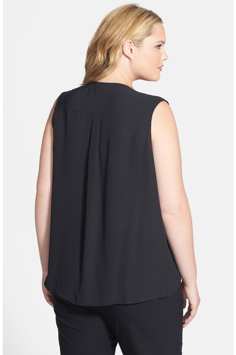 Pocket Faux Wrap Top, Alternate, color, BLACK