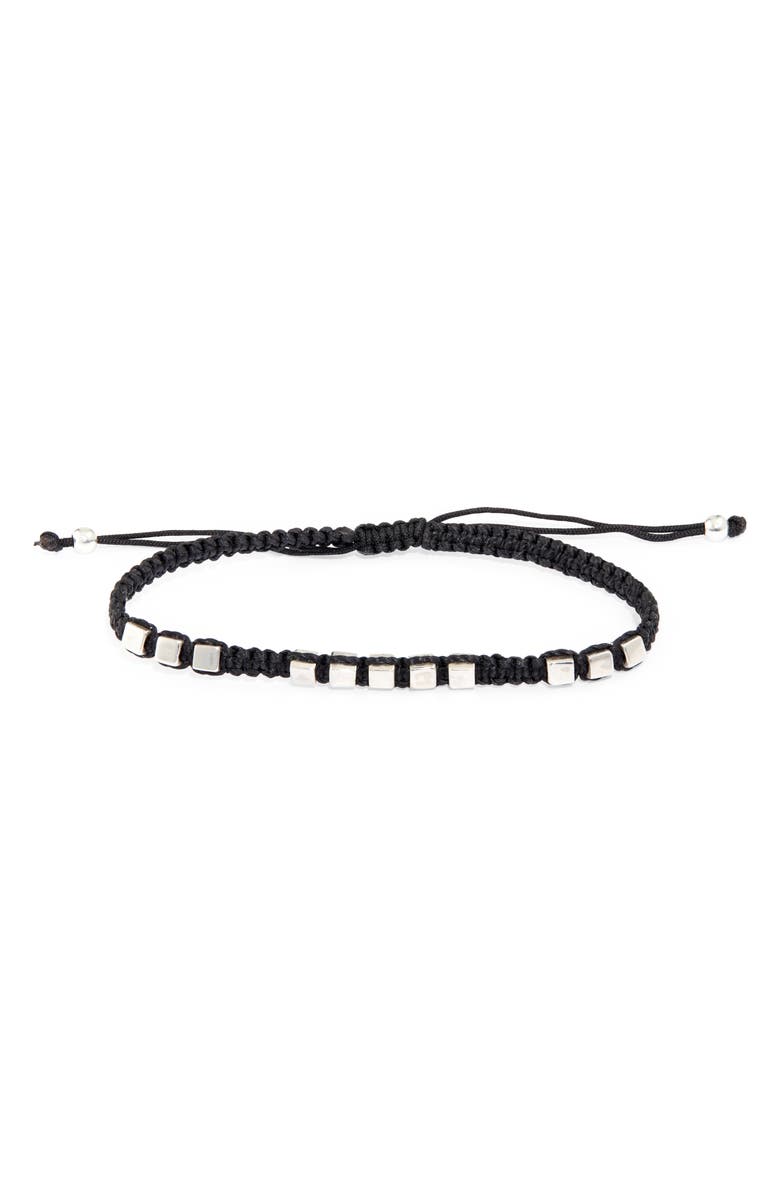 Caputo & Co. Eleven Silver Macramé Bracelet, Main, color, 