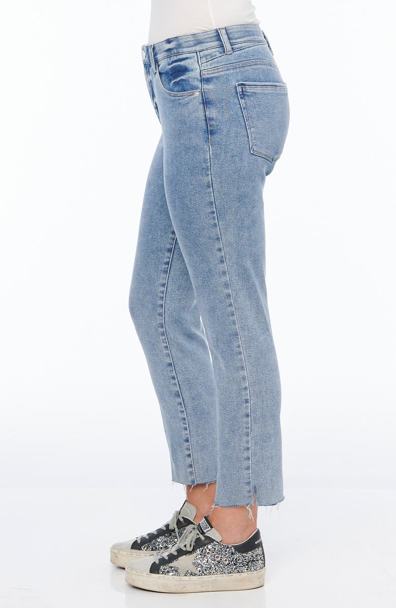 Wit & Wisdom Ab-Solution High Waist Raw Hem Straight Leg Jeans, Alternate, color, 