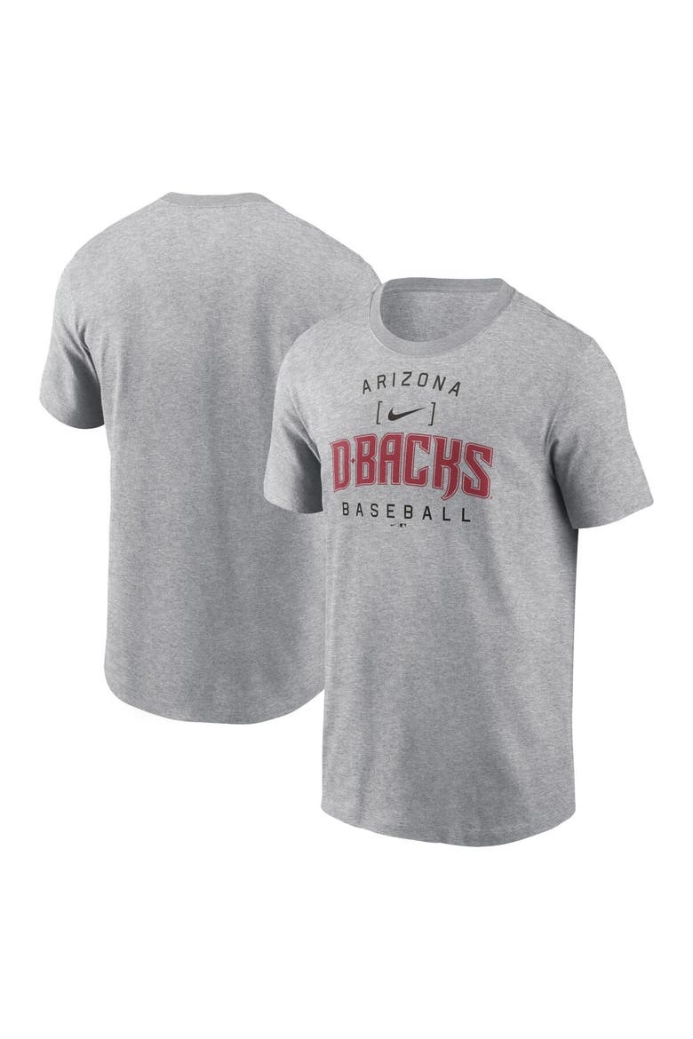 Men's Nike Heather Gray Arizona Diamondbacks Home Team Athletic Arch T-Shirt, Main, color, Heather Gray