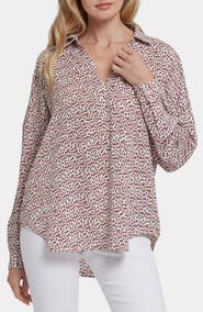 NYDJ Becky Recycled Polyester Georgette Blouse