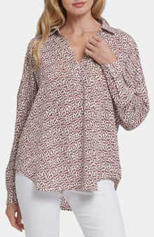 NYDJ Becky Recycled Polyester Georgette Blouse
