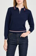 WAYF Carver Quarter Zip Sweater