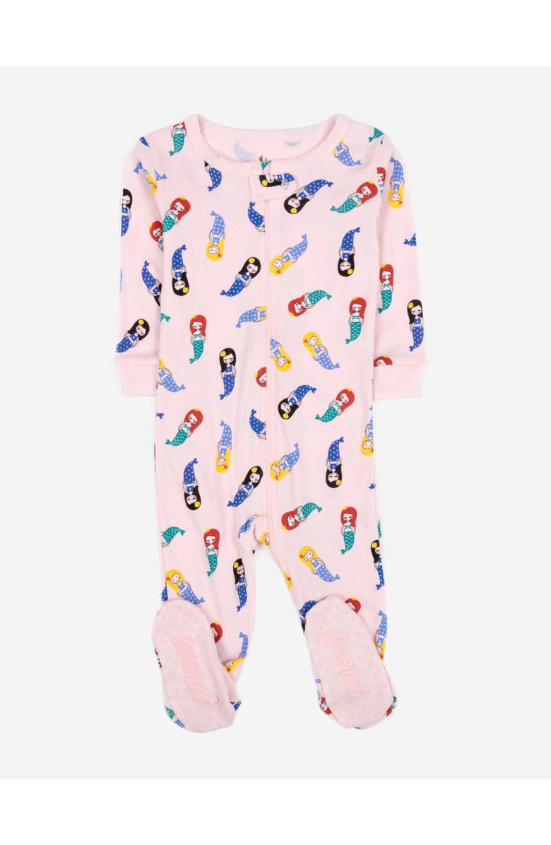 Leveret Footed Cotton Matching Family Pajamas, Whimsy & Fantasy Prints, Main, color, Mermaid