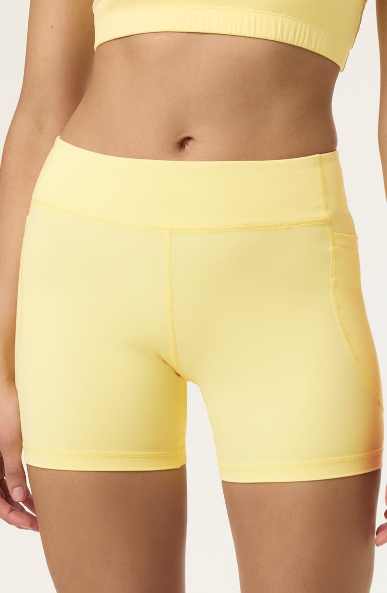 FILA x Hailey Sports Pocket Bike Shorts, Main, color, Popcorn