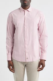 johnnie-O Morse Check Everyday Performance Button-Up Shirt