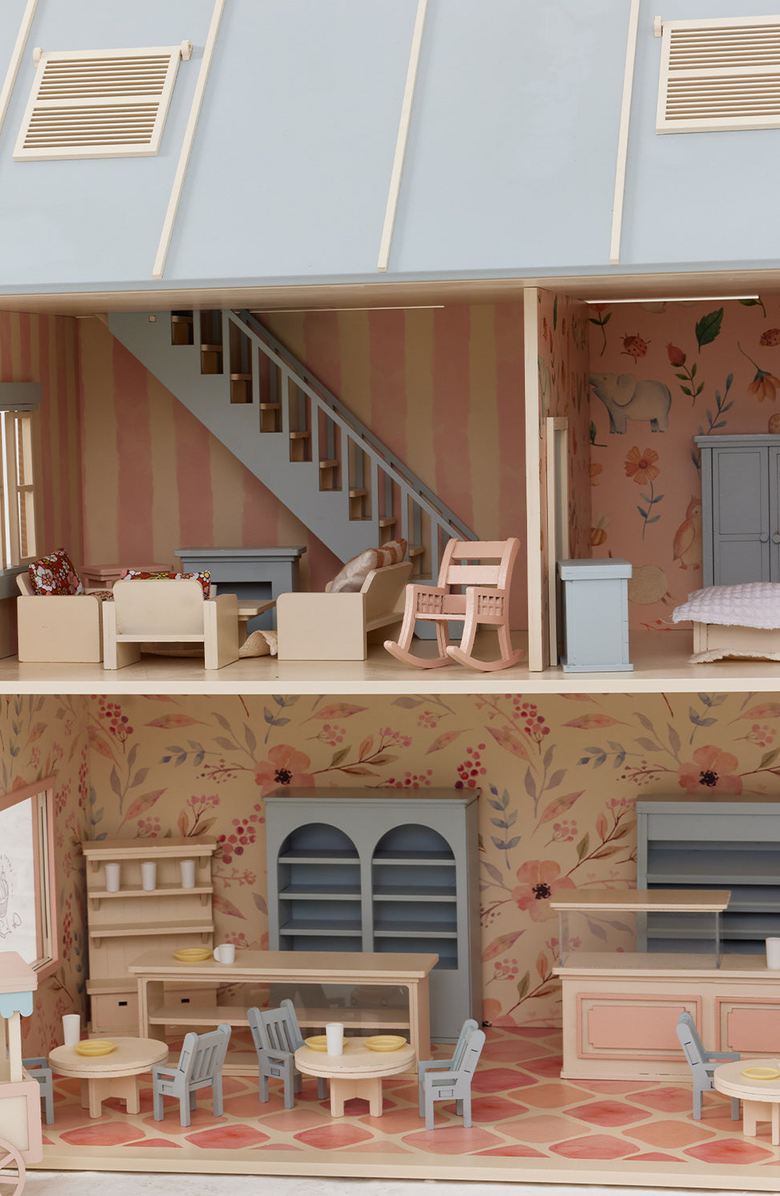 Little Forest Animals House of Rome Italian Style Dollhouse with Café & Bakery, Alternate, color, No Led / No Doll Family