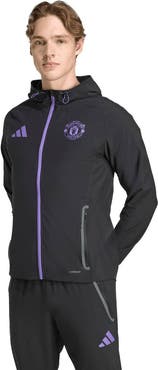 adidas Men's adidas Black Manchester United 2025/26 Tiro Vis Tech Travel Jacket