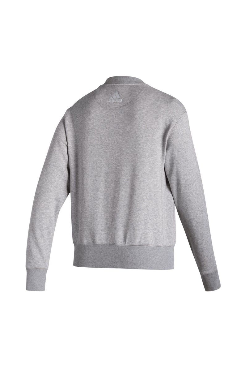 adidas Women's adidas Heathered Gray Miami Hurricanes Vintage Circle Pullover Sweatshirt, Alternate, color, Heather Gray