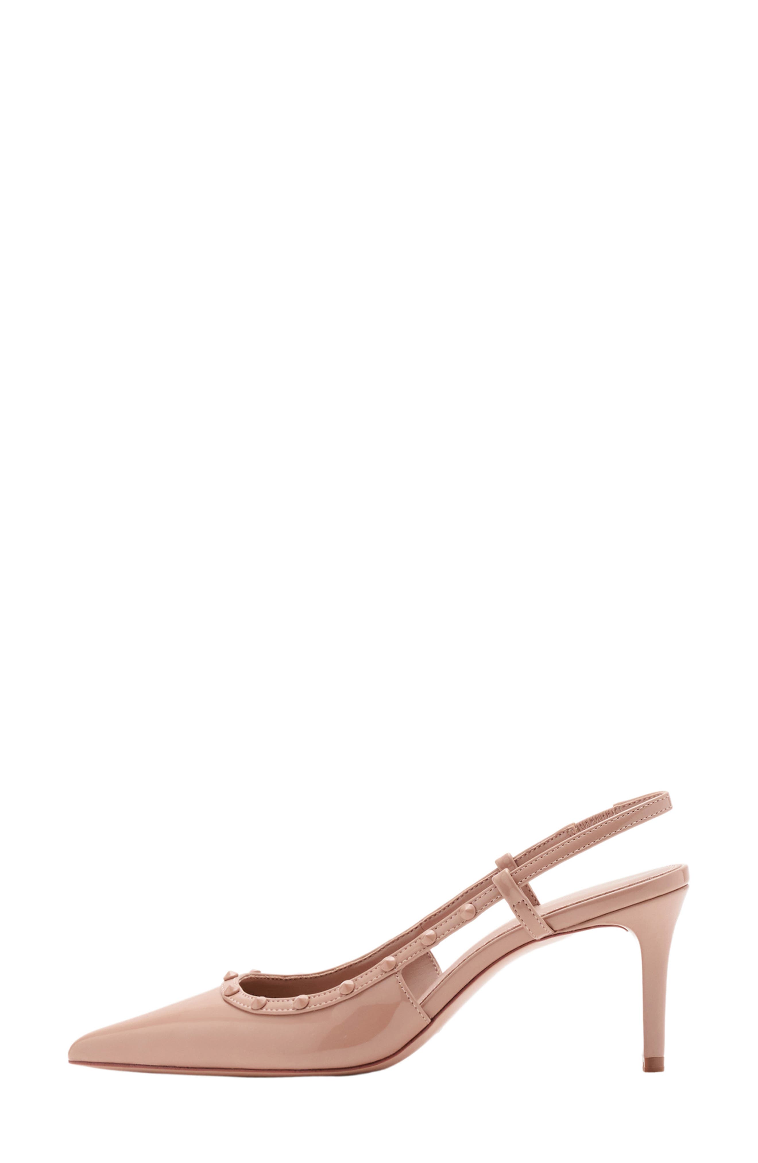 Faux Leather Slingback Pump, Alternate, color, BLUSH TAN
