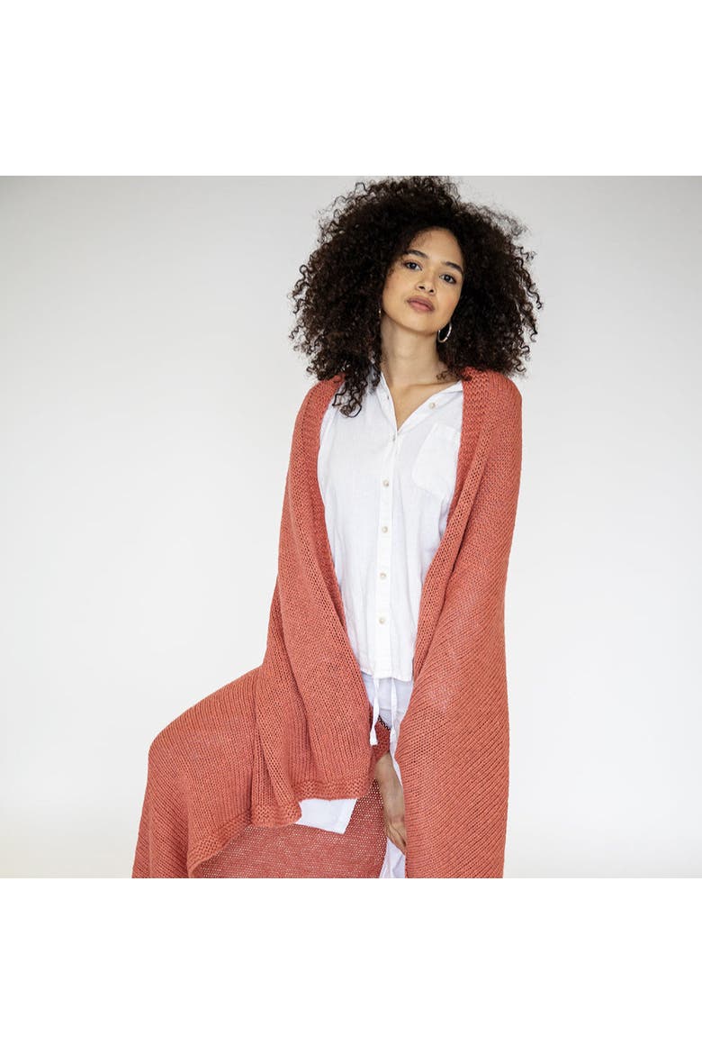 Zrestha Organic Cotton Throw Blanket, Alternate, color, Roseate