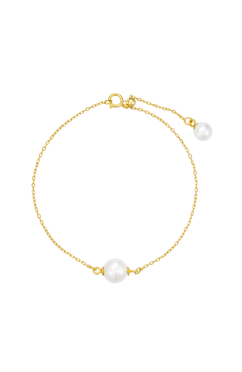 Untamed Petals Abigail Pearl Bracelet, Main, color, Gold