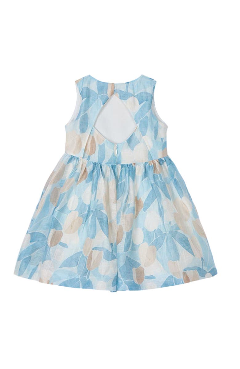 Mayoral Floral Printed Dress, Alternate, color, Blue