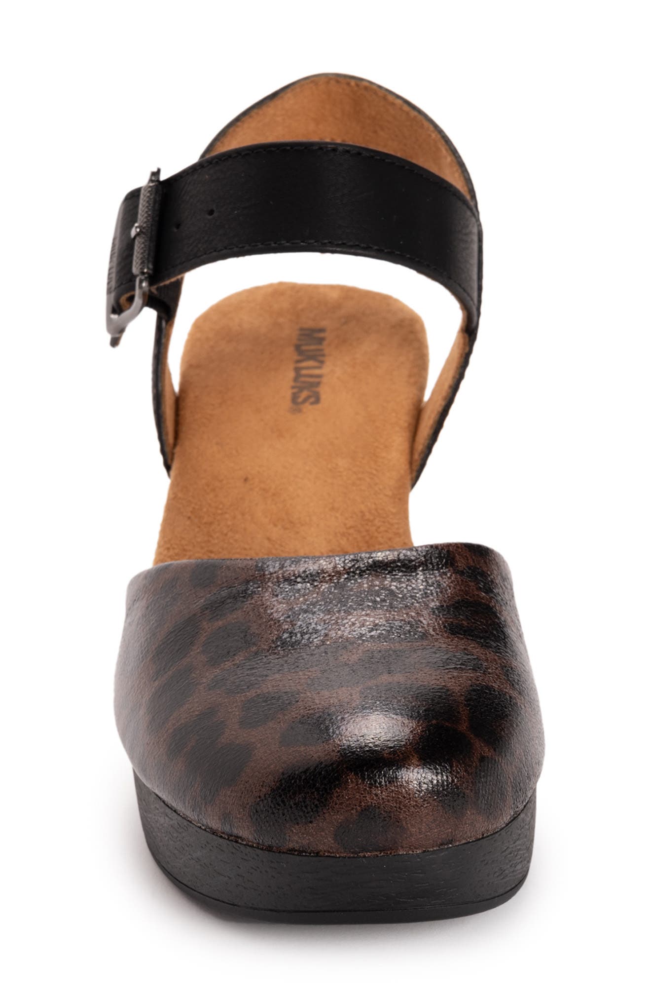 MUK LUKS Merritt Quarter Strap Platform Pump, Alternate, color, Leopard/ Black