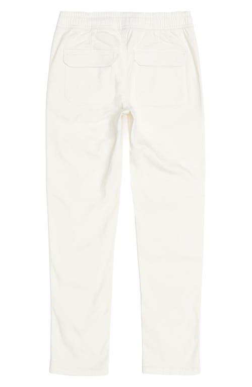 Joe's Kids' Brixton Drawstring Waist Slim Straight Leg Twill Pants In Egret