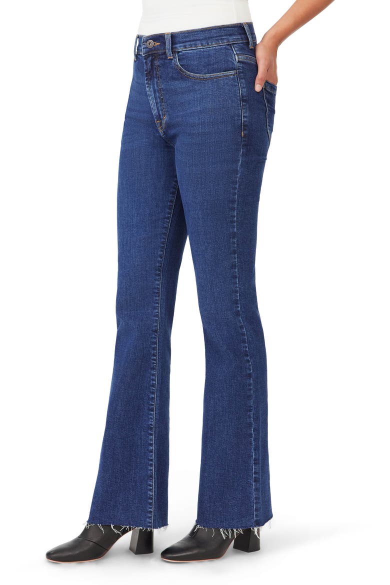Savannah High Waist Raw Hem Flare Leg Jeans, Alternate, color, WINDSOR