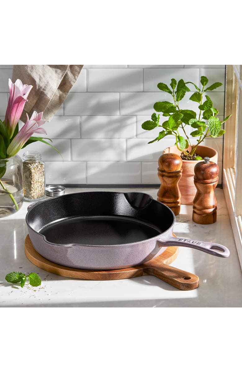 Staub 11-Inch Enameled Cast Iron Traditional Deep Skillet, Alternate, color, Lilac