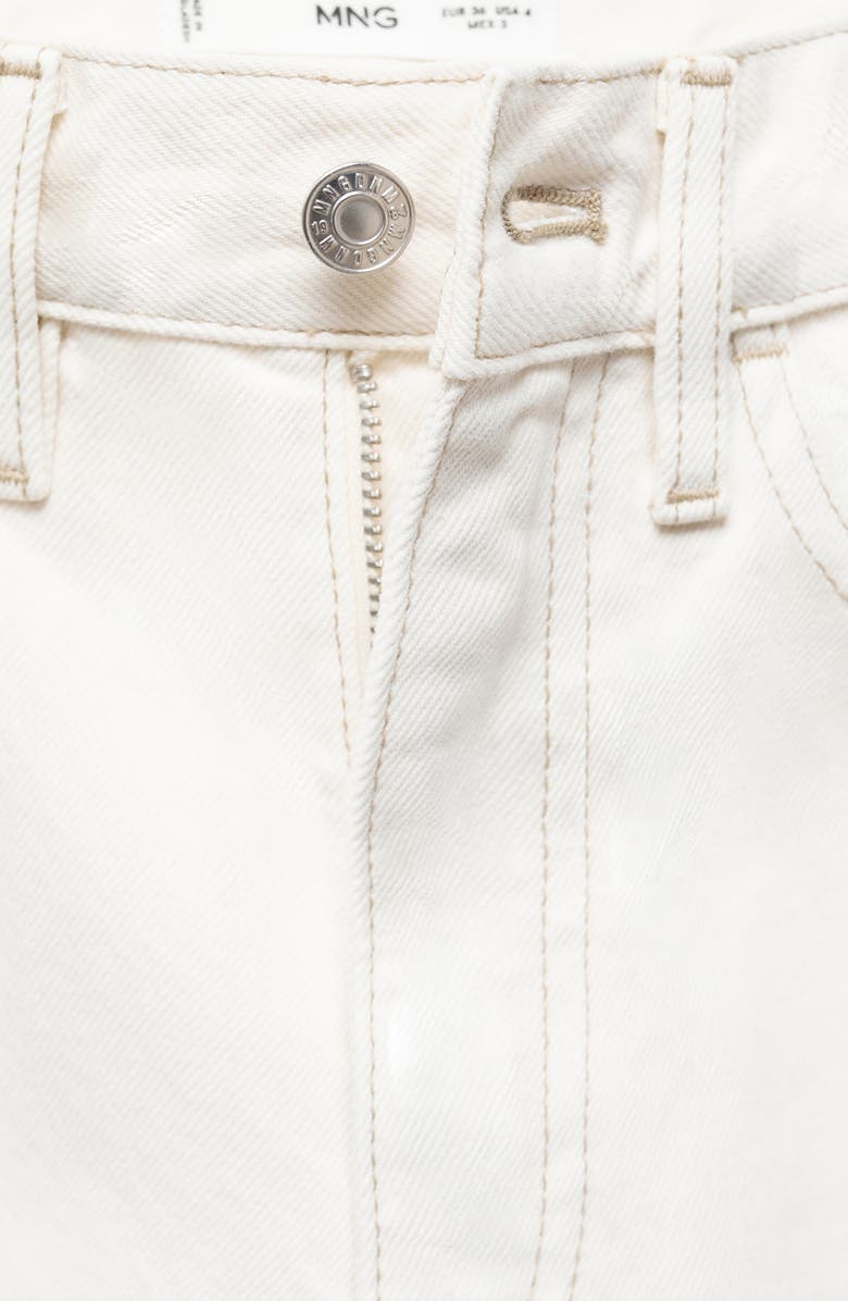 MANGO Mid Rise Straight Leg Jeans, Alternate, color, Off White