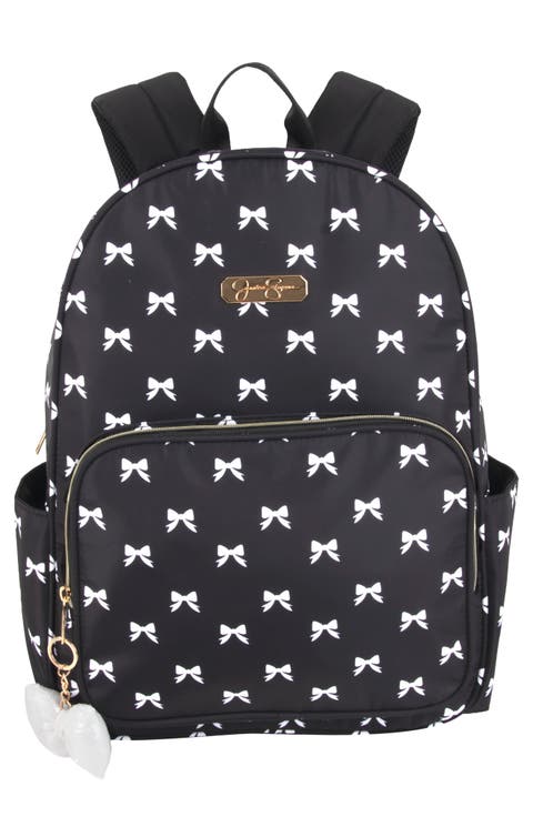 Bow Print Nylon Backpack