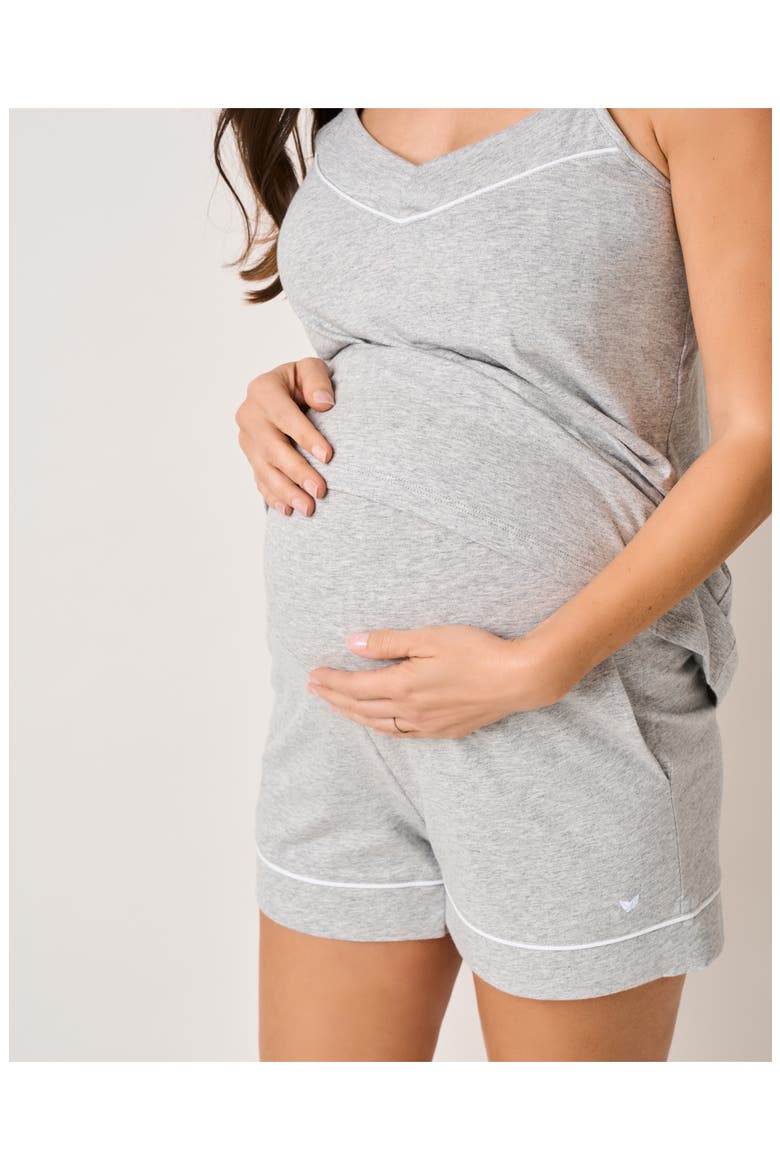 3-Piece Cotton Maternity Set, Alternate, color, HEATHER GREY