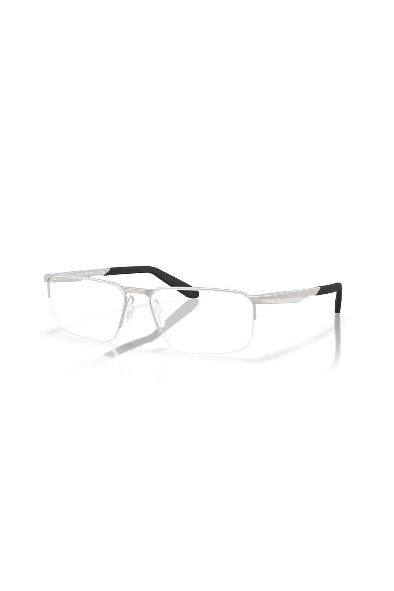 57mm Rectangle optical glasses, Main, color, Silver