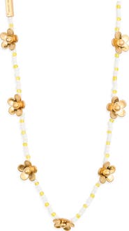 Marc Jacobs Daisy Beaded Station Necklace