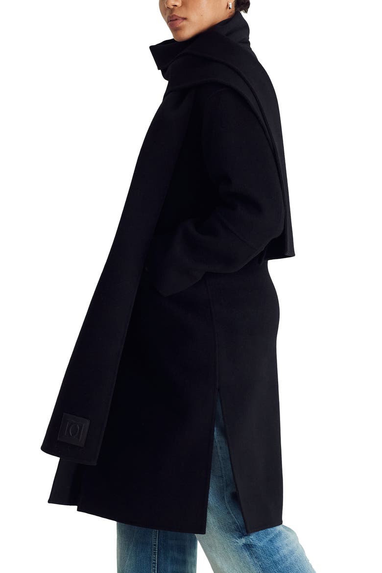 Claude Scarf Coat, Alternate, color, Black