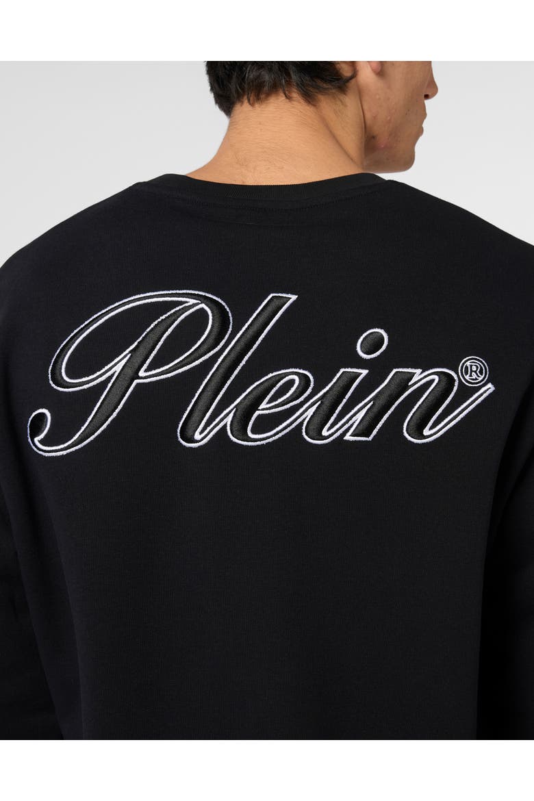 Round Neck Sweatshirt Signature Men, Alternate, color, black