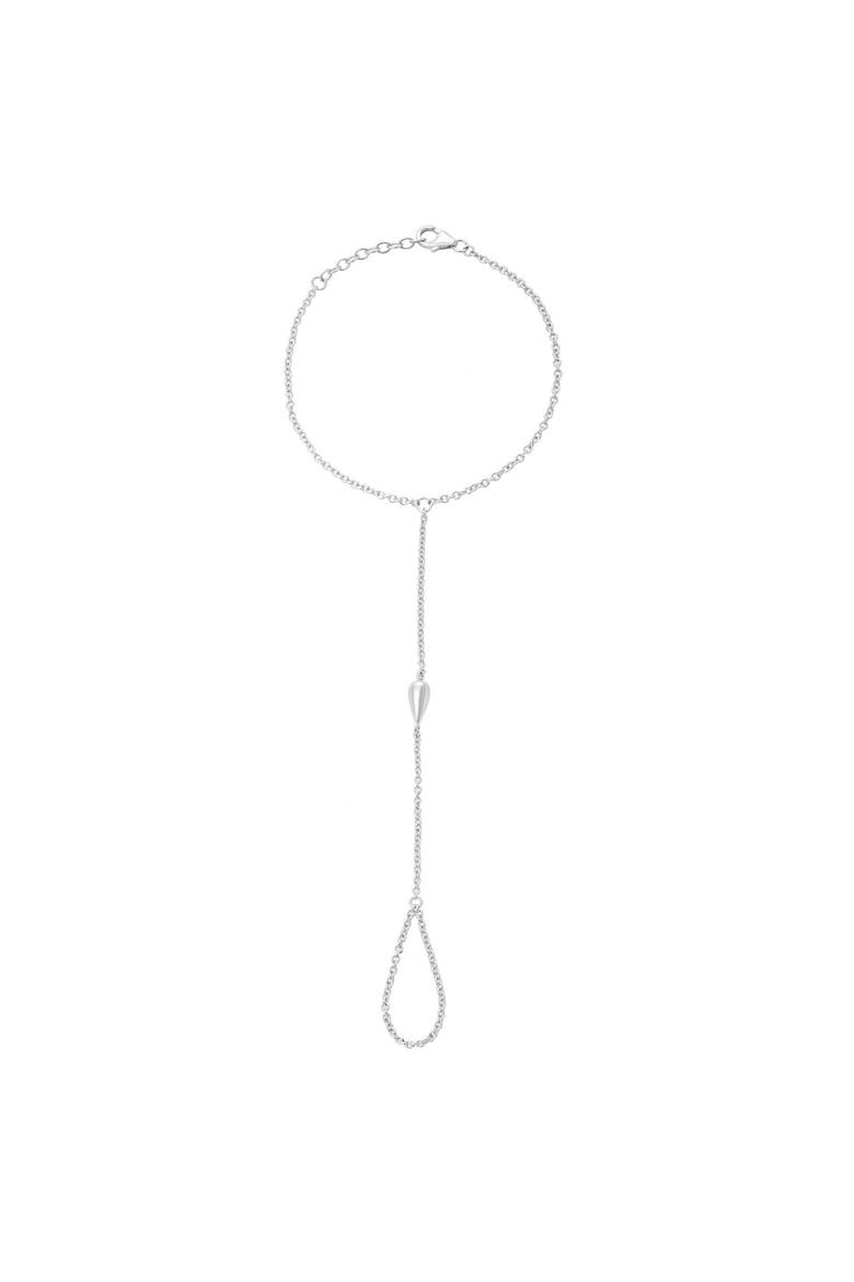 Single Drop Hand Chain, Main, color, Silver