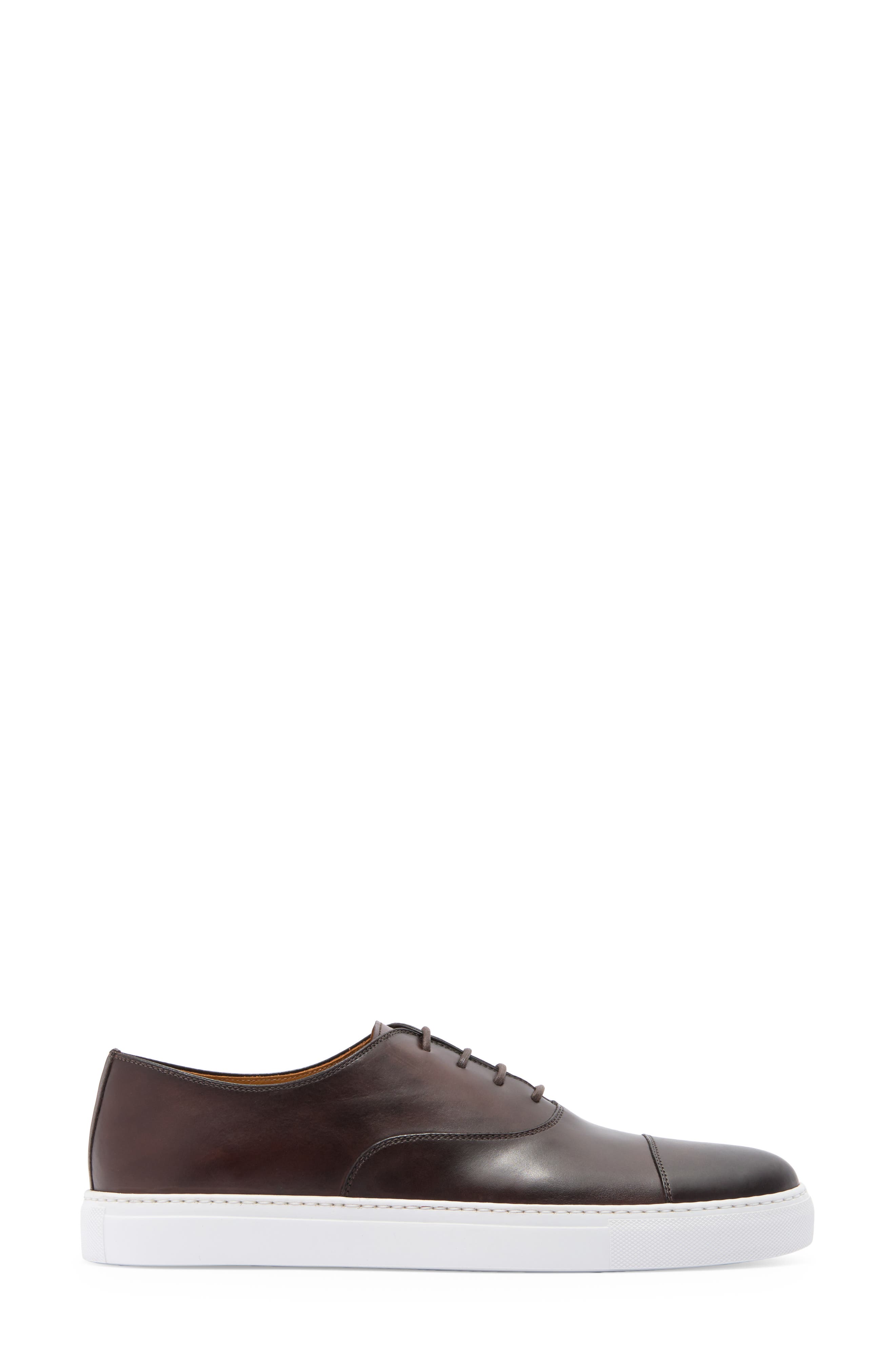 Magnanni Albert Cap Toe Sneaker, Alternate, color, Brown