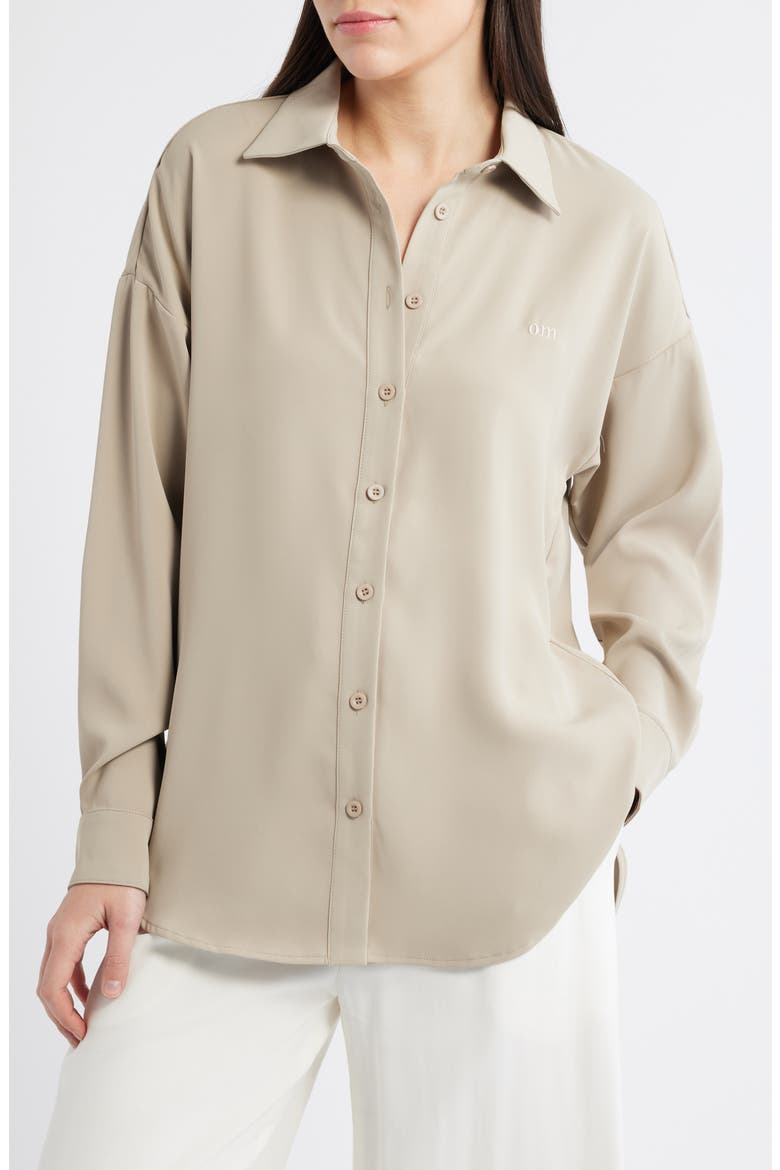 Ultimate Muse Button Front Shirt, Main, color, TAUPE