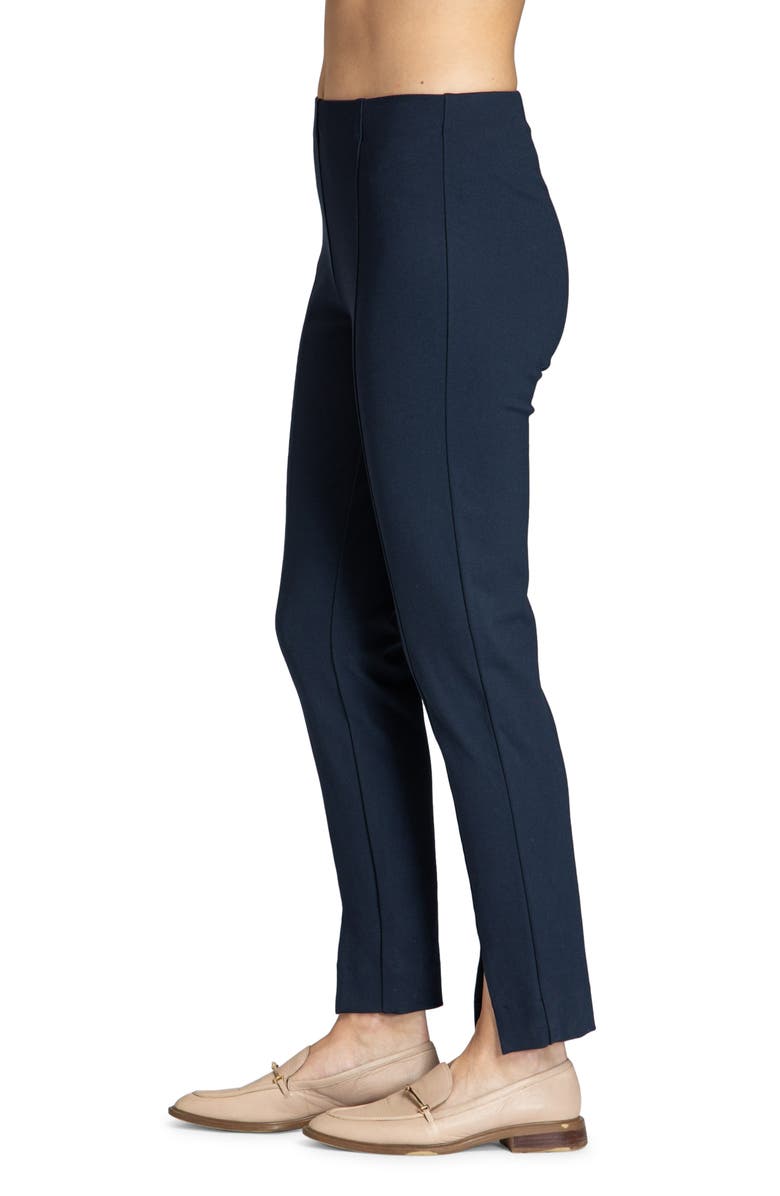 APNY Split Hem Pull-On Crop Slim Pants, Alternate, color, Navy