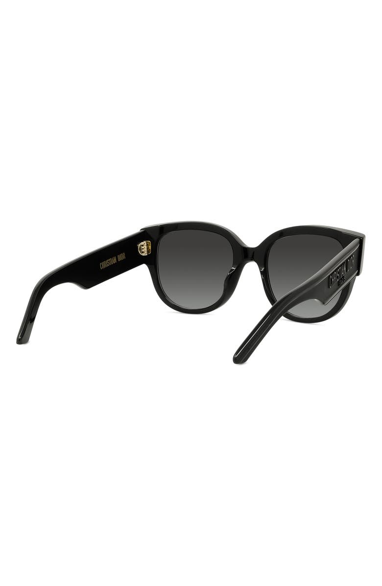 DIOR Wildior BU 54mm Cat Eye Sunglasses, Alternate, color, Black/ Grey