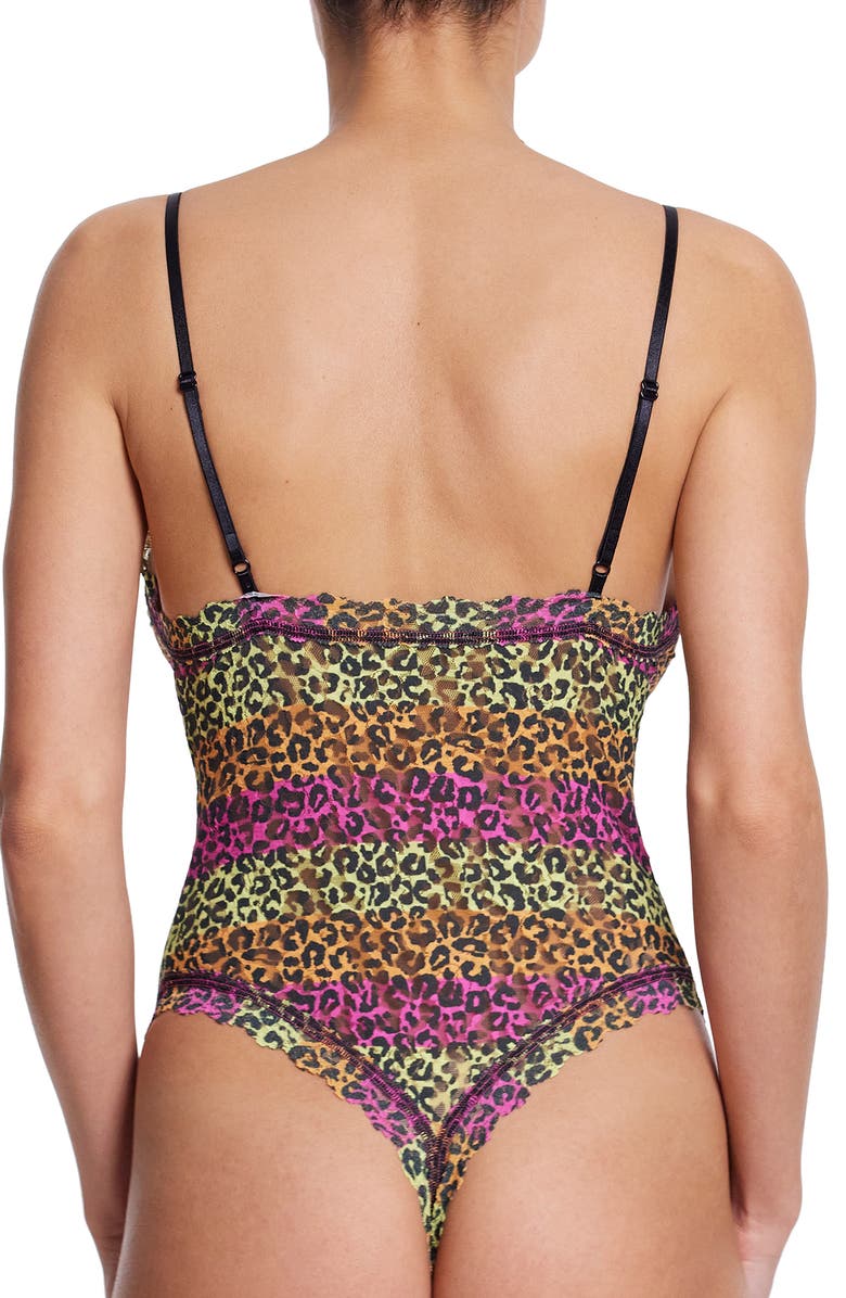 Hanky Panky Lace Thong Bodysuit, Alternate, color, Its Electric