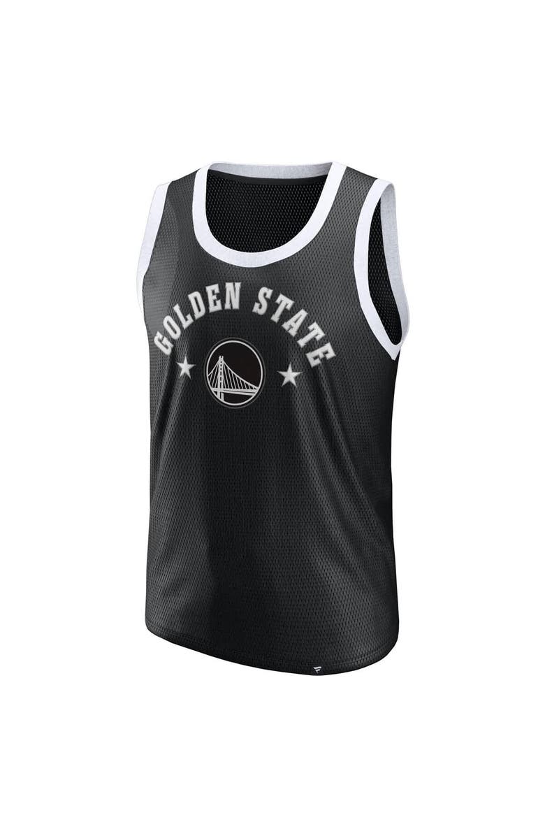 FANATICS Men's Fanatics  Black Golden State Warriors Mesh Tank Top, Alternate, color, 