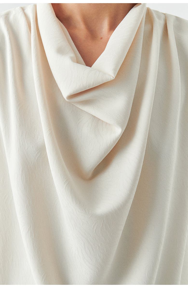 Exquise Ashlyn Cream Sleeveless Cowl Neck Blouse, Alternate, color, Cream