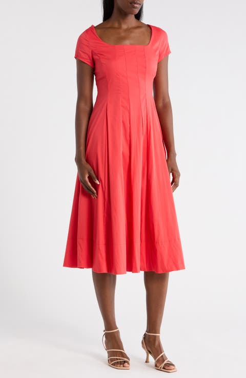 Poplin Cap Sleeve Dress