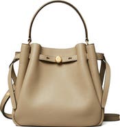 Tory Burch Romy Pebble Leather Bucket Bag