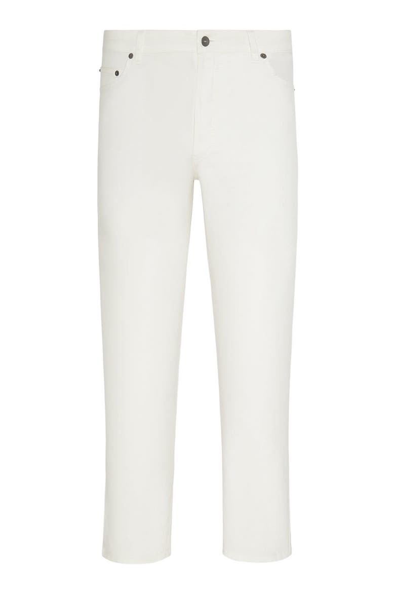 Linen Denim 5 Pocket Pant, Alternate, color, White