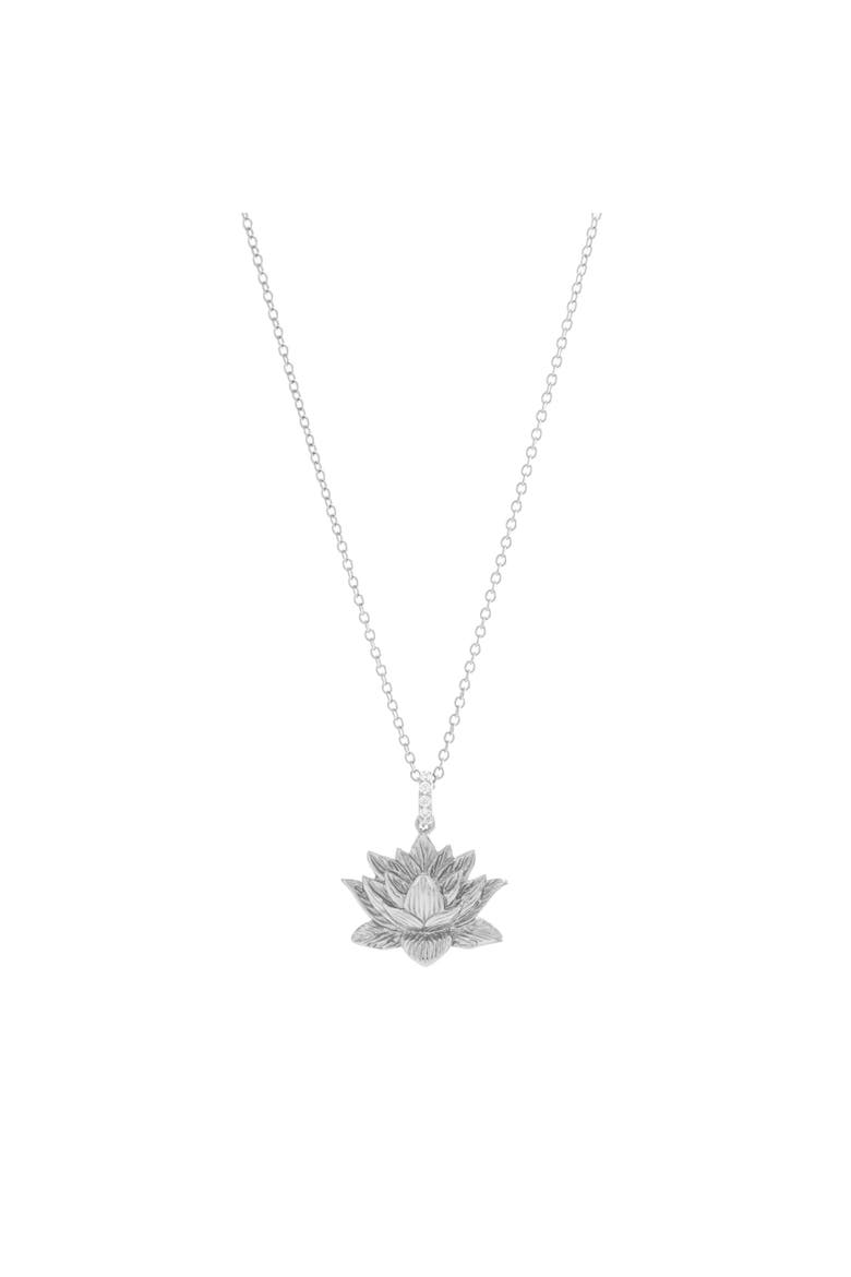 Awakened Lotus Necklace, Main, color, White
