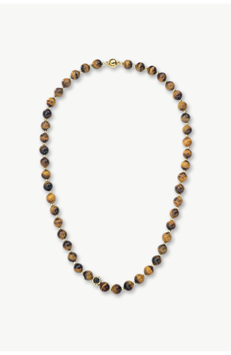 Classicharms Morgan Natural Tiger's Eye Beaded Necklace, Main, color, Gold